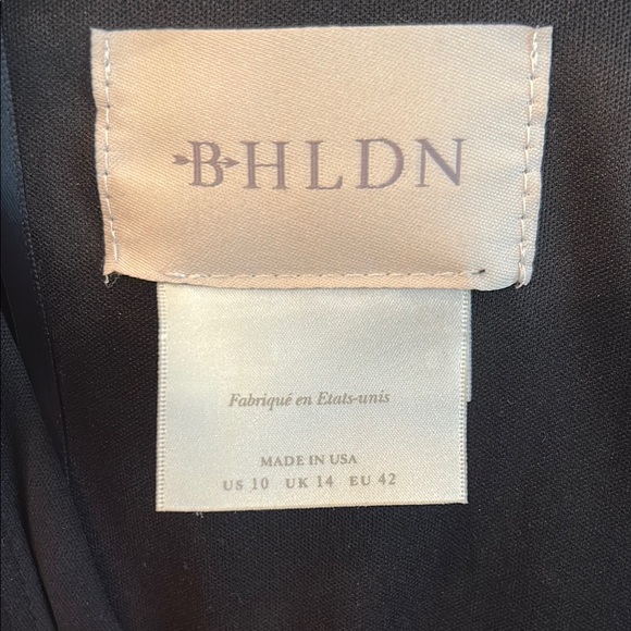 BHLDN Black Long Sleeve A-Line Full Dress - Picture 2 of 3